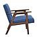 Omara Accent Chair - Blue & Warm Walnut by Homelegance