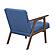 Omara Accent Chair - Blue & Warm Walnut by Homelegance