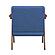 Omara Accent Chair - Blue & Warm Walnut by Homelegance