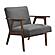 Omara Accent Chair - Dark Gray & Warm Walnut by Homelegance