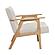 Omara Accent Chair - Beige & Natural  by Homelegance
