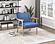 Omara Accent Chair - Blue & Natural by Homelegance