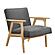 Omara Accent Chair - Dark Gray & Natural by Homelegance