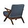 Gideon Accent Chair - Blue & Warm Walnut by Homelegance