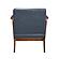 Gideon Accent Chair - Blue & Warm Walnut by Homelegance