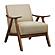 Damala Accent Chair - Light Brown & Walnut by Homelegance