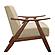 Damala Accent Chair - Light Brown & Walnut by Homelegance
