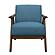 Damala Accent Chair - Blue & Walnut by Homelegance