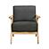 Damala Accent Chair - Dark Gray & Natural by Homelegance