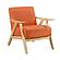Damala Accent Chair - Orange & Natural by Homelegance