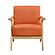 Damala Accent Chair - Orange & Natural by Homelegance