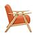 Damala Accent Chair - Orange & Natural by Homelegance