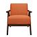 Damala Accent Chair - Orange & Walnut by Homelegance