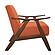 Damala Accent Chair - Orange & Walnut by Homelegance