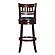 1140E-29S Edmond Swivel Pub Height Chair - Black by Homelegance
