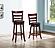 1144E-29S Edmond Swivel Pub Height Chair - Black by Homelegance