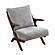 Lennox Accent Chair - Gray & Pascal Brown by Homelegance
