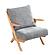 Lennox Accent Chair - Gray & Natural by Homelegance