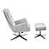 Parker Swivel Chair w/Ottoman - Gray by Homelegance