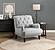 Holland Park Accent Chair - Gray & White by Homelegance