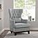 Adriano Accent Chair - Light Gray by Homelegance