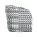 Augustine Swivel Chair - Blue & White by Homelegance