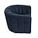 Delaney Swivel Chair w/Ottoman - Blue by Homelegance