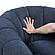 Delaney Swivel Chair w/Ottoman - Blue by Homelegance