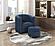 Delaney Swivel Chair w/Ottoman - Blue by Homelegance