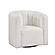 Delaney Swivel Chair w/Ottoman - White by Homelegance