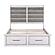 Ambrose California King Platform Bed w/Footboard Storage - Antique White & Antique Gray by Homelegance