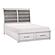 Ambrose California King Platform Bed w/Footboard Storage - Antique White & Antique Gray by Homelegance