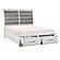 Ambrose California King Platform Bed w/Footboard Storage - Antique White & Antique Gray by Homelegance
