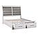 Ambrose California King Platform Bed w/Footboard Storage - Antique White & Antique Gray by Homelegance