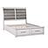 Ambrose Eastern King Platform Bed w/Footboard Storage - Antique White & Antique Gray by Homelegance