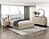 Matteo  California King Platform Bed w/Footboard Storage - Light Oak Ceruse by Homelegance