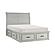 Willowbrook Queen Platform Bed w/Storage Footboard and Side Rails - Light Gray by Homelegance