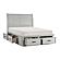 Willowbrook Eastern King Platform Bed w/Storage Footboard and Side Rails - Light Gray by Homelegance