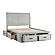 Willowbrook Eastern King Platform Bed w/Storage Footboard and Side Rails - Light Gray by Homelegance