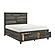 Lenior Queen Platform Bed w/Footboard Storage - Gray by Homelegance