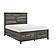 Lenior Queen Platform Bed w/Footboard Storage - Gray by Homelegance