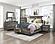 Lenior Eastern King Platform Bed w/Footboard Storage - Gray by Homelegance