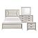 Audra 4pc Queen Bedroom Set  - White by Homelegance