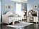 Cinderella Writing Hutch - Antique White w/Gray  by Homelegance