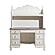 Cinderella Writing Desk - Antique White w/Gray  by Homelegance