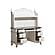 Cinderella Writing Desk - Antique White w/Gray  by Homelegance