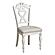 Cinderella Writing Desk Chair - Antique White w/Gray  by Homelegance