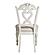 Cinderella Writing Desk Chair - Antique White w/Gray  by Homelegance