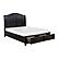 Herman Queen Platform Bed w/Footboard Storage - Charcoal Brown by Homelegance