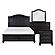 Herman 4pc Queen Bedroom Set  - Charcoal Brown by Homelegance